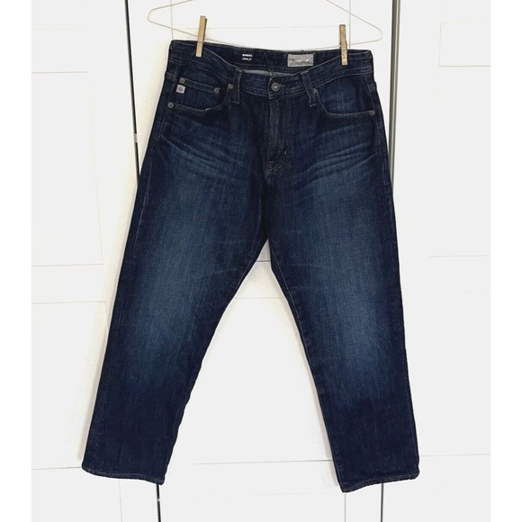 AG Adriano Goldschmied Jeans Mens Size 31x27 Owens Athletic Fit‎ Dark Wash Denim - Picture 1 of 10